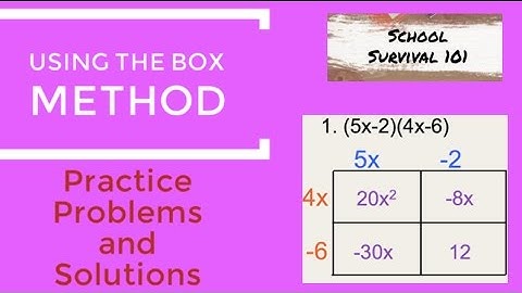 Multiplying Two Binomials: Using A Table/Box Method (Practice Problems and Solutions)