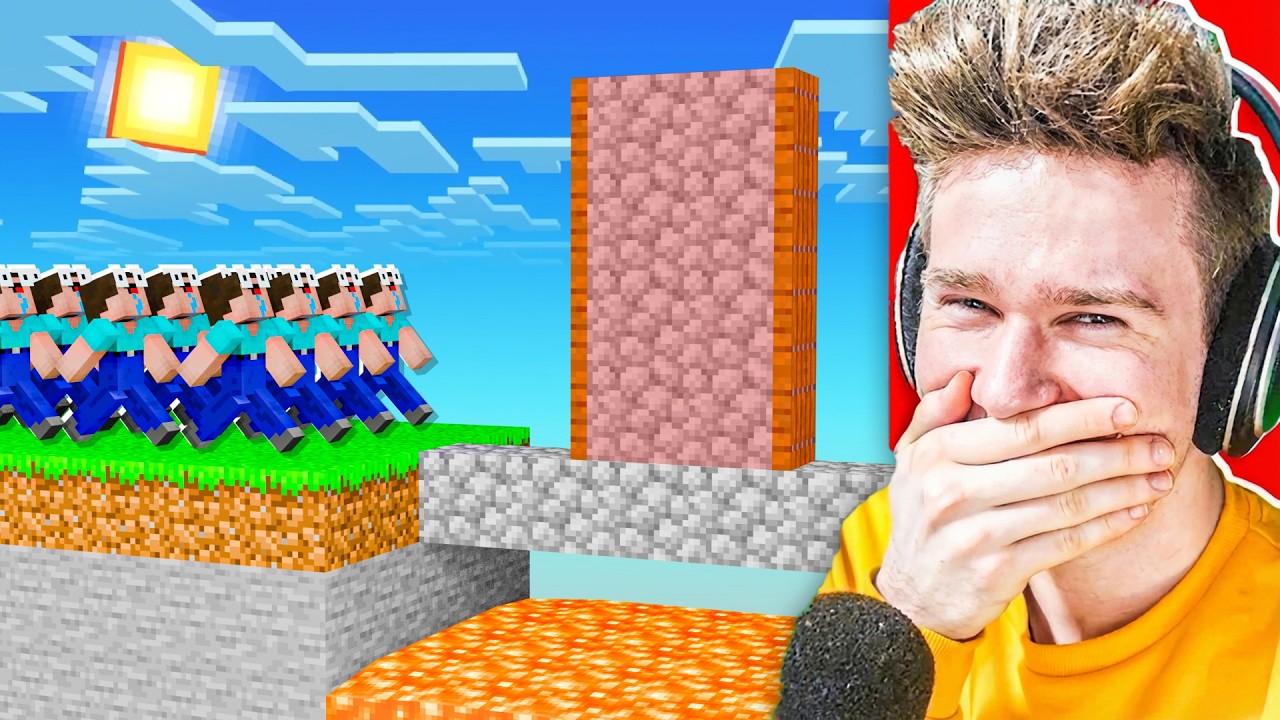 100 WIDZÓW vs NIEMOŻLIWY SKOK | Minecraft Extreme