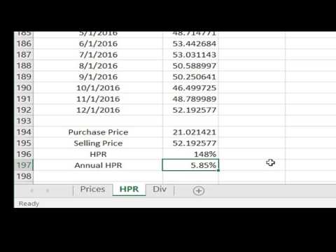 How to compute Holding Period Returns