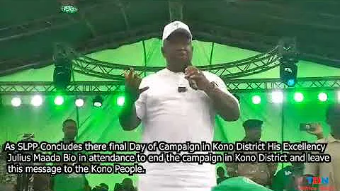 What Maada & Fatima Bio said to supporters at the final SLPP campaign in Kono before Elections