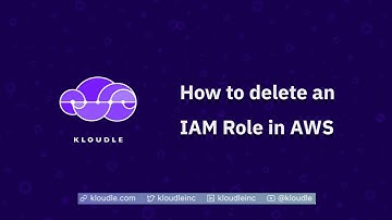 How to delete an IAM Role in AWS