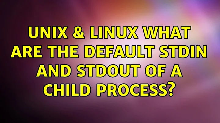 Unix & Linux: What are the default stdin and stdout of a child process? (2 Solutions!!)