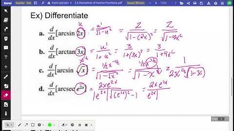 2.6 Derivatives of Inverse Functions