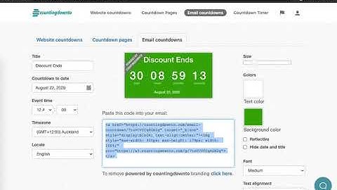 Embedding a countdown using Convertkit