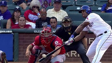 LAA@TEX: Beltre singles in Choo to open the scoring