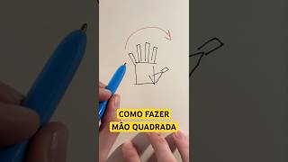 Mão QUADRADA! ✋ #arte #ilustração #desenho #comodesenhar