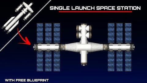 Single launch Space Station + Free blueprint | Spaceflight simulator