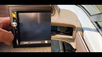 Installing double din radio in boat.