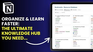 How I Organize Every Single Source (  A Notion Template) | Best Notion Template for Knowledge Hub