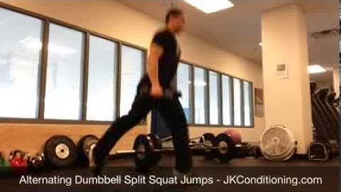 Alternating Dumbbell Split Squat Jumps