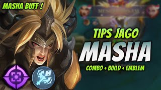 CARA MAIN MASHA REVAMP ! BUILD & EMBLEM MASHA TERSAKIT 2024 ! | MASHA EXP LANE GAMEPLAY