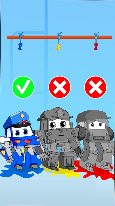 Learn Colors | Perfect Color Challenge | Nursery Rhymes | RoboSquad Kids Shorts #shorts