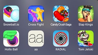 Snowball.io, Cross Fight, Candy Crush Saga, Slap Kings, Hollo Ball, aa, Tom Jetski - iPad Gameplay screenshot 5