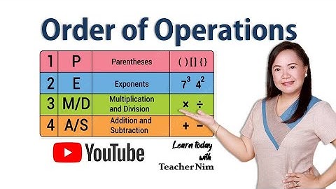 Order of Operations PEMDAS (Tagalog)