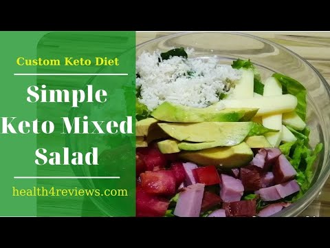 Simple Keto Mixed Salad Recipe | Keto Diet Recipes | Custom Keto Diet #134