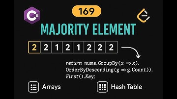 LeetCode 169: Majority Element | C# Solution | Boyer-Moore Voting Algorithm