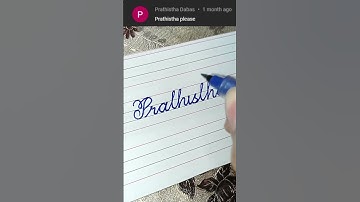 Prathistha - Beautiful name in Cursive writing | Cursive writing for beginners | #shorts