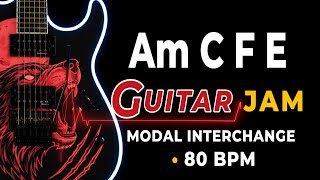 Am C F E Backing Track | 80 BPM | A Minor Jam Track | Pop Rock Guitar Practice