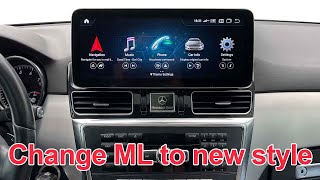 Mercedes ML W166 changed to a new style Android 12.3 inch screen