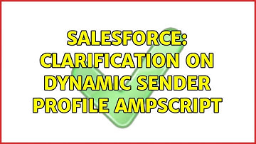 Salesforce: Clarification on Dynamic Sender Profile AMPscript