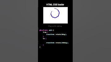 Creating a Loader using Only HTML & CSS #html#css #shorts