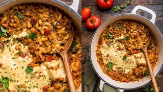 One Pot Vegan Chili Mac and Cheese | Easy Vegan Dinners