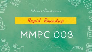 MMPC 003 - Business Environment | Rapid Roundup | All Units