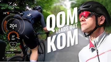 STRAVA QOM leads out STAVA KOM on a Fast Segment with POWER OVERLAY