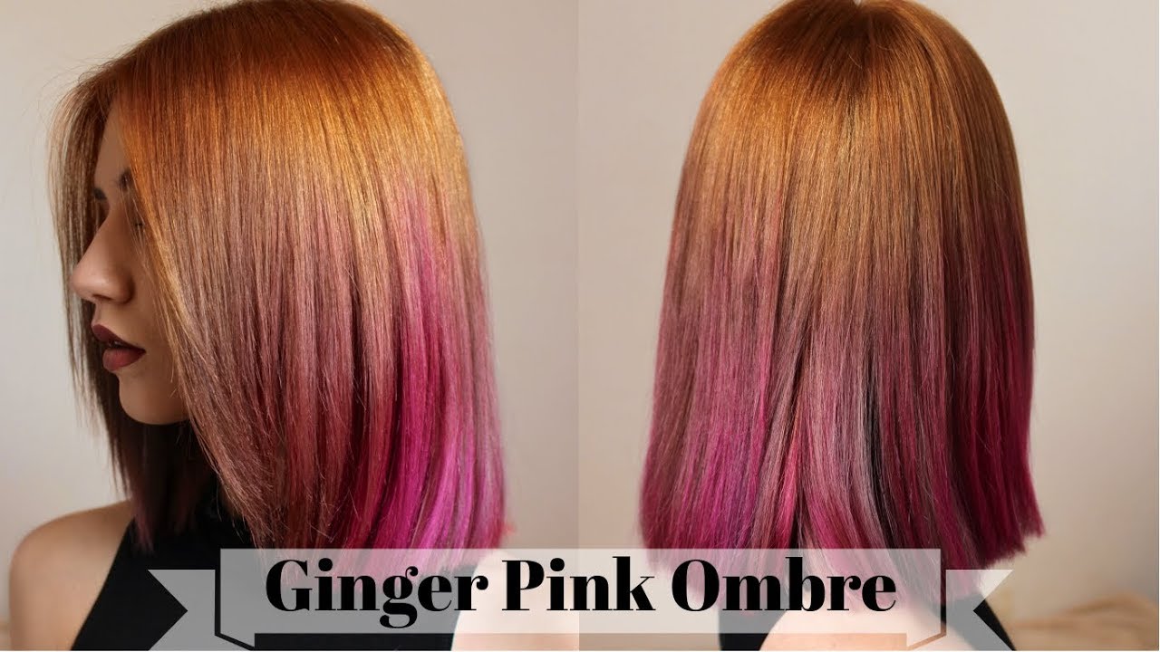 How To Ginger Roots Pink Ends Full Hair Colour Stella Youtube