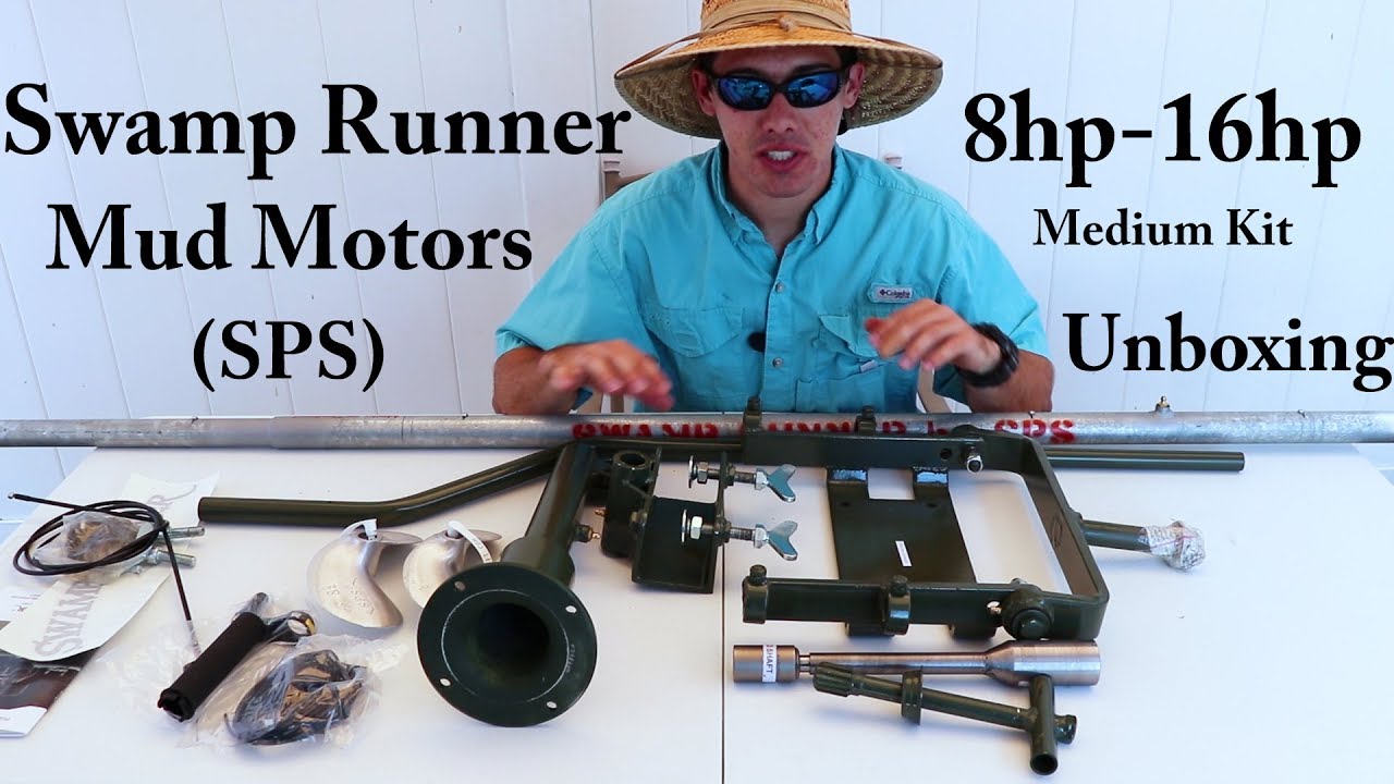 S1E2 Unboxing SPS Swamp Runner Mud Motors 8hp16hp Medium Kit YouTube