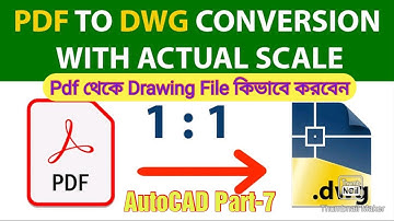 PDF to DWG Convert / AutoCAD Part-7 / bangla tutorial