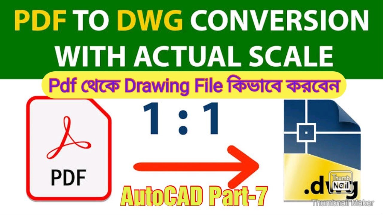 PDF to DWG Convert / AutoCAD Part-7 / bangla tutorial