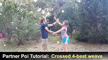 Partner Poi Tutorial: Crossed 4-beat weave