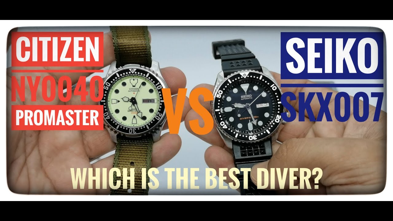 Citizen NY0040 vs Seiko SKX007: Which is the best diver? #citizen #seiko -  YouTube