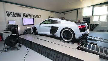 Vtech-Performance Leistungsmessung Audi R8 V10 on Dyno V-tech VT-4/B2