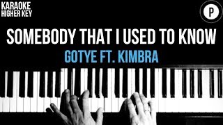 Gotye - Somebody That I Used To Know Karaoke Slower Acoustic Piano Instrumental Cover HIGHER KEY