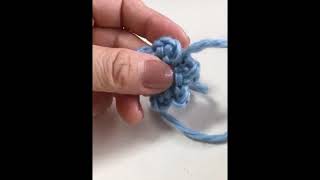毛糸1メートルで出来る花モチーフの編み方
