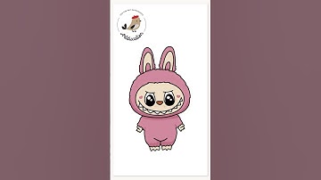 How To Draw Labubu Macaron The Monsters #howtodraw #labubu #labubumacaron #drawing #shorts