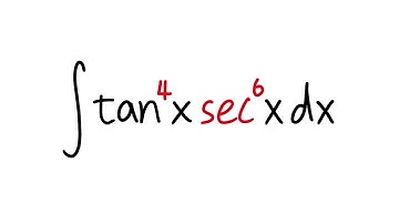 integral of tan^4x*sec^6x, calculus 2 tutorial