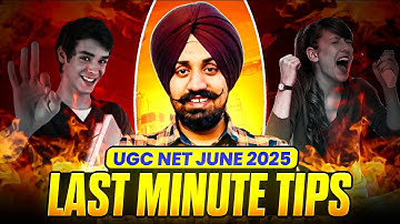 JUNE 2025 UGC NET II Last Minute Tips   II UGC NET June 2025 By Talvir Singh