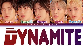 TXT "Dynamite (BTS)" Cover Color Coded English Lyrics Video