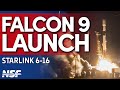 SpaceX Falcon 9 Launches Starlink 6-16 Mission