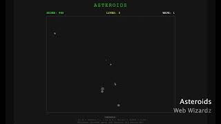 Web Wizardz  - Asteroids 2D Game (HTML, CSS, Javascript)