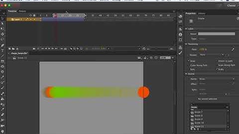 Adobe Animate CC 2017 Animating Using Ease In For Beginners