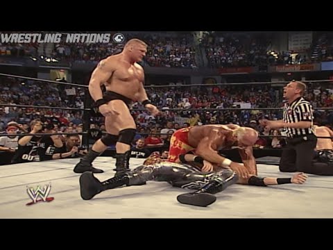 Hogan Suffers F5 From Lesnar After Rock and hogan vs Christian and Lance Storm