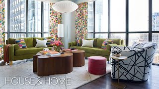 A Downtown Condo With Bold Color, Pattern and Vintage Style