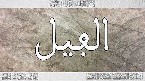 القرآن سورة الفيل ورش القارئ الطيب كحل العيون 105