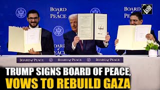President Trump signs “Board of Peace” to demilitarize and rebuild Gaza During WEF summit