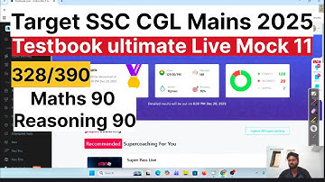 Testbook Ultimate Live Mock 11 |SSC CGL Mains 2025| Eduquity Pattern| ✍️💯#oliveboard#ssc#maths#cgl