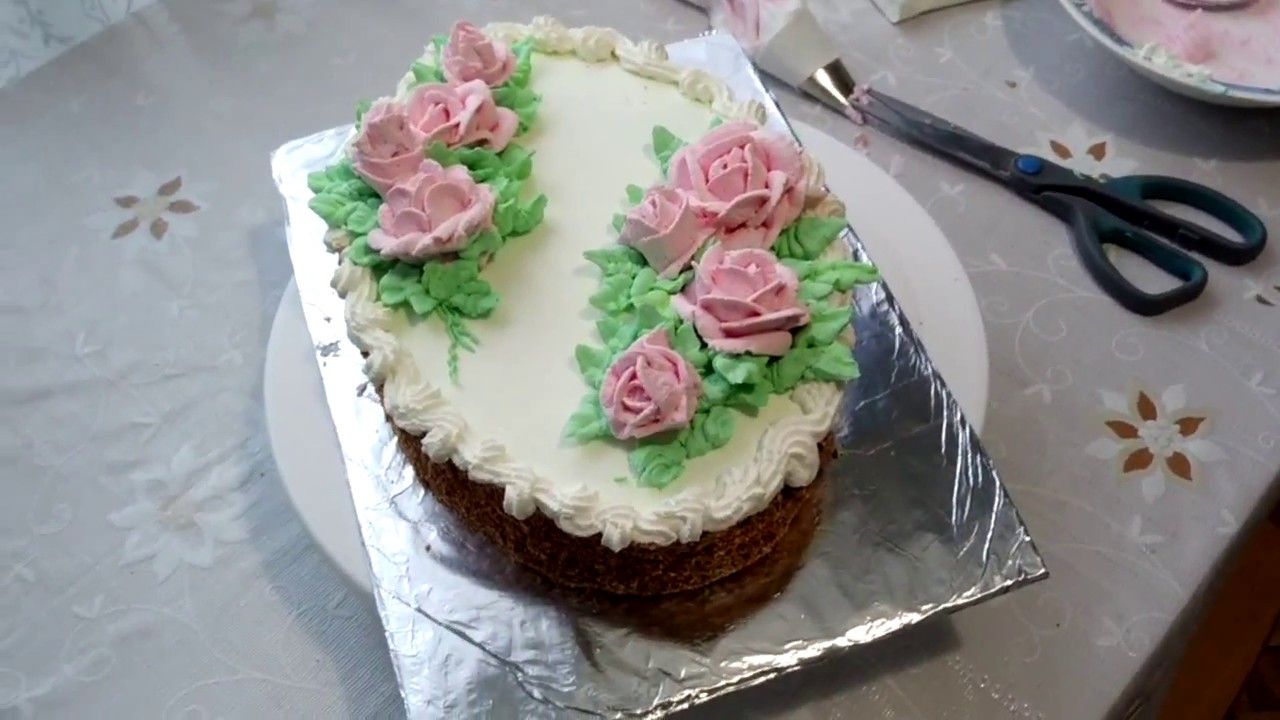 ТОРТ С РОЗАМИ